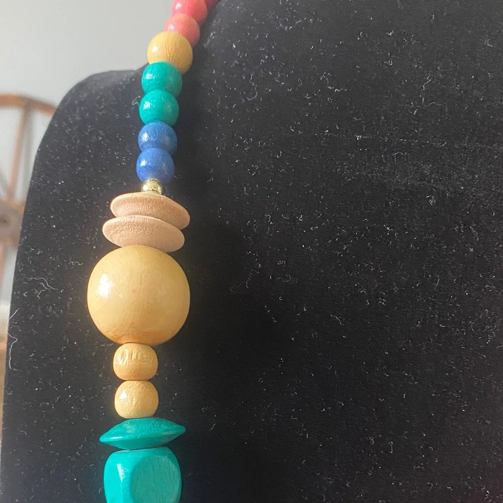 Colorful Parrot 🦜 Wood Beaded Necklace